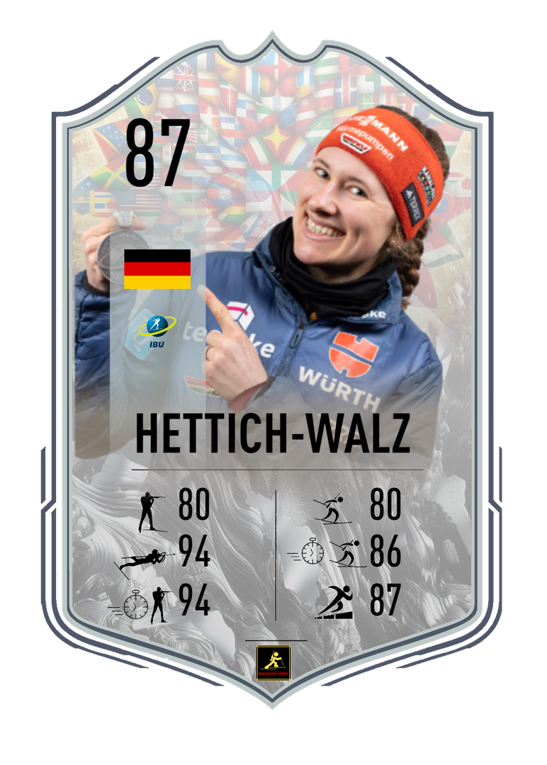 Janina Hettich-Walz - Nove Mesto 2024 World Championships Star - Individual Runner-up, 3rd of the Women Relay - Biathlon Cards